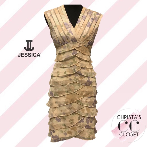 Jessica Dresses & Skirts - Jessica Midi Multilayer Chiffon Dress